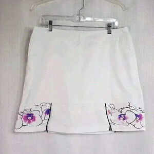 Adidas Climacool Size 12 White /pink purple floral tennis skirt.